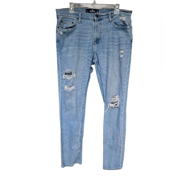 Hollister Men's Skinny Distressed Jeans Epic Flex Sz 34x32 - Picture 1 of 9